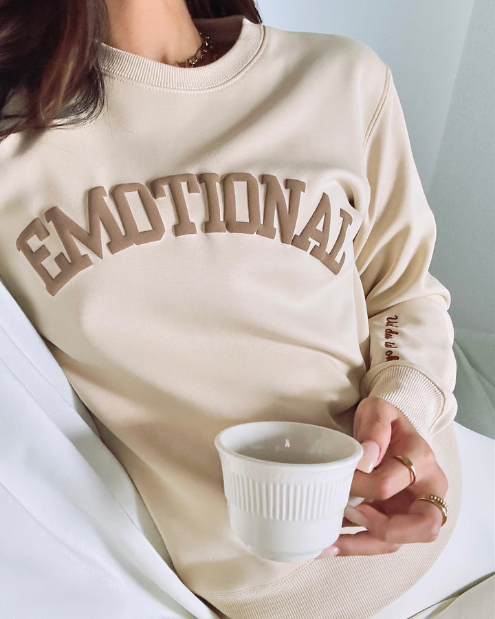 "Emotional" Rundhals-Sweatshirt – Und das ist okay.
