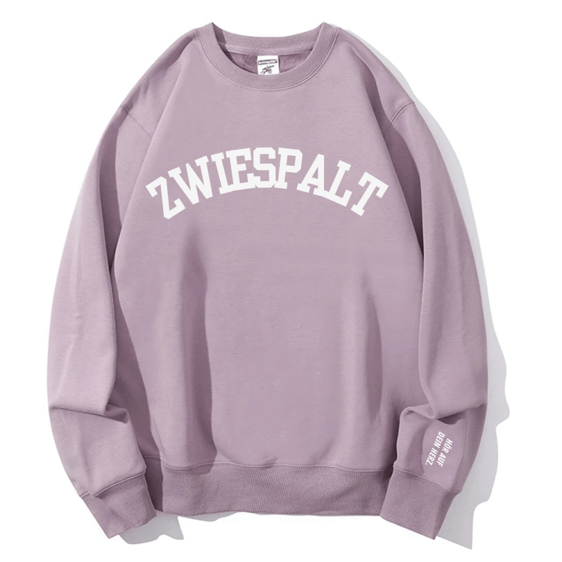 "Zwiespalt" Rundhals-Sweatshirt – Hör auf dein Herz.