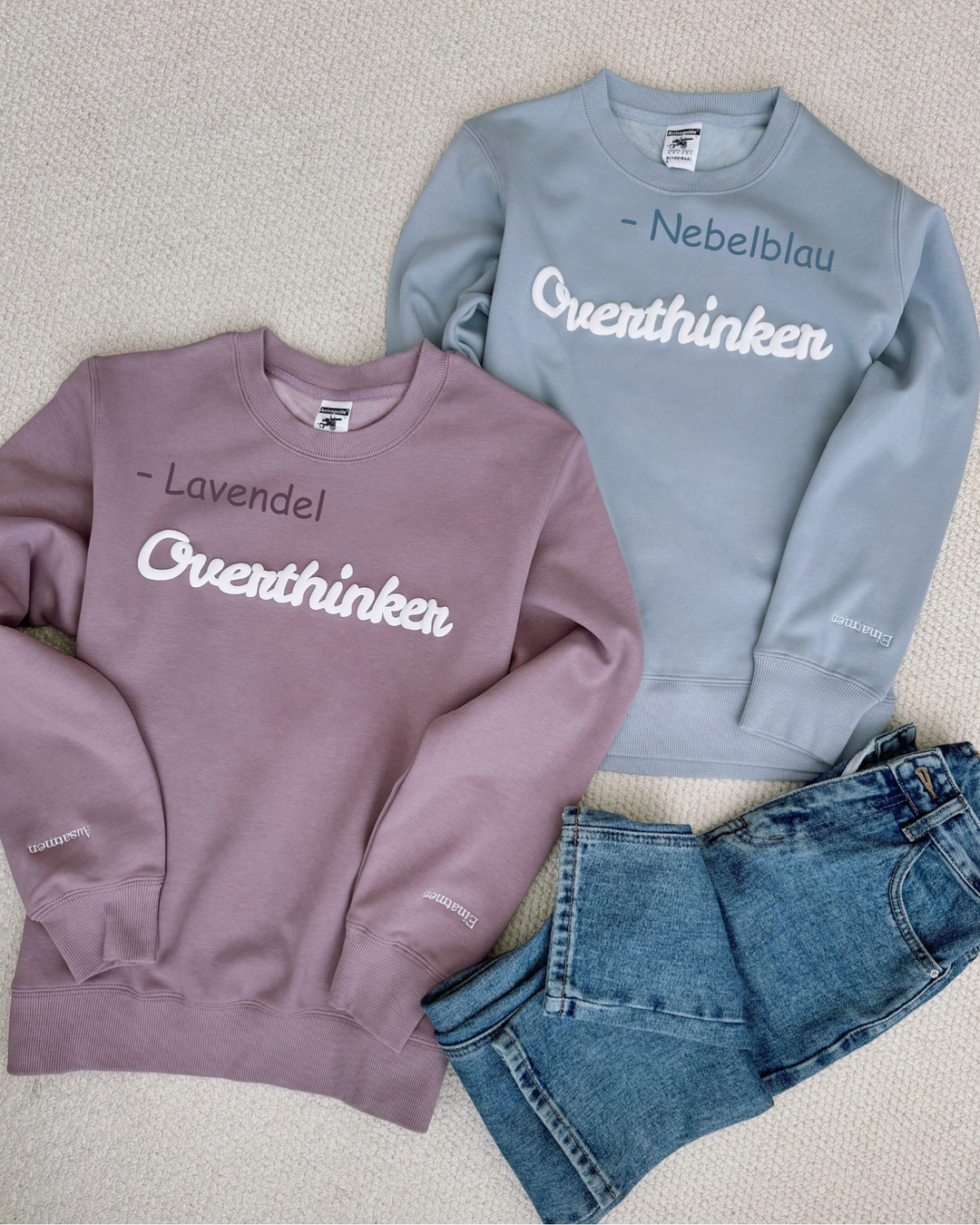 "Overthinker" Rundhals-Sweatshirt – Einatmen & Ausatmen