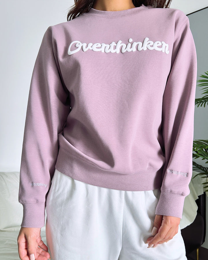 "Overthinker" Rundhals-Sweatshirt – Einatmen & Ausatmen