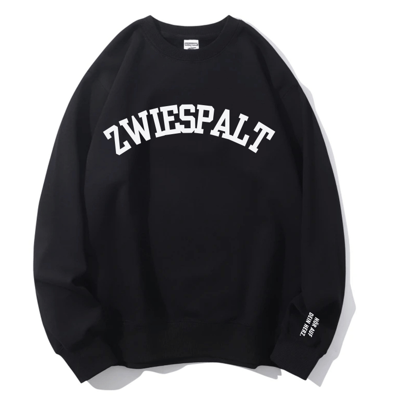"Zwiespalt" Rundhals-Sweatshirt – Hör auf dein Herz.
