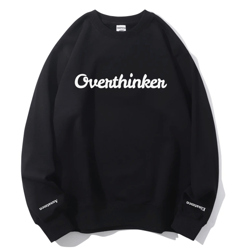 "Overthinker" Rundhals-Sweatshirt – Einatmen & Ausatmen