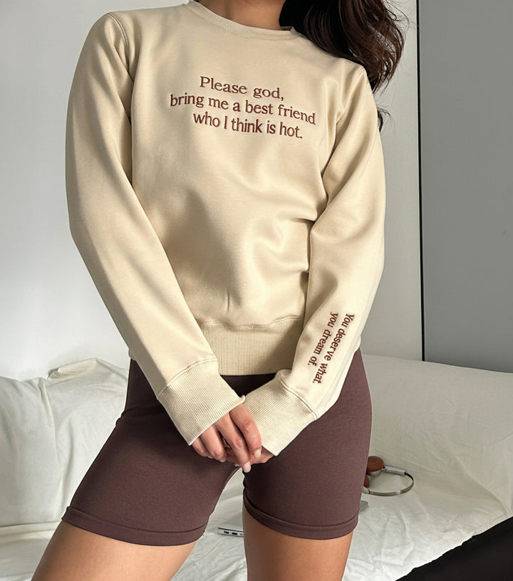 "Best friend & hot" Crewneck