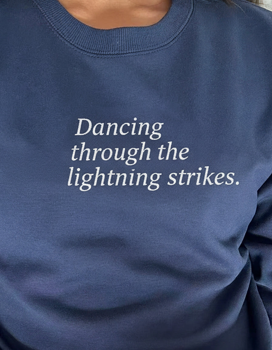 "The sky will be opalite." Crewneck