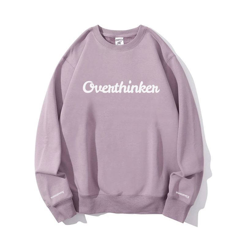 "Overthinker" Rundhals-Sweatshirt – Einatmen & Ausatmen